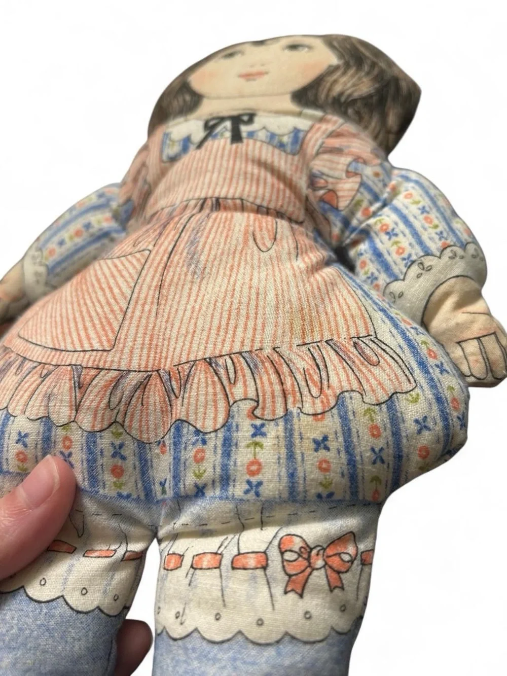 Vintage 1984 Mother Goose Reversible Mood Cloth Doll Plush Girl Toy 12